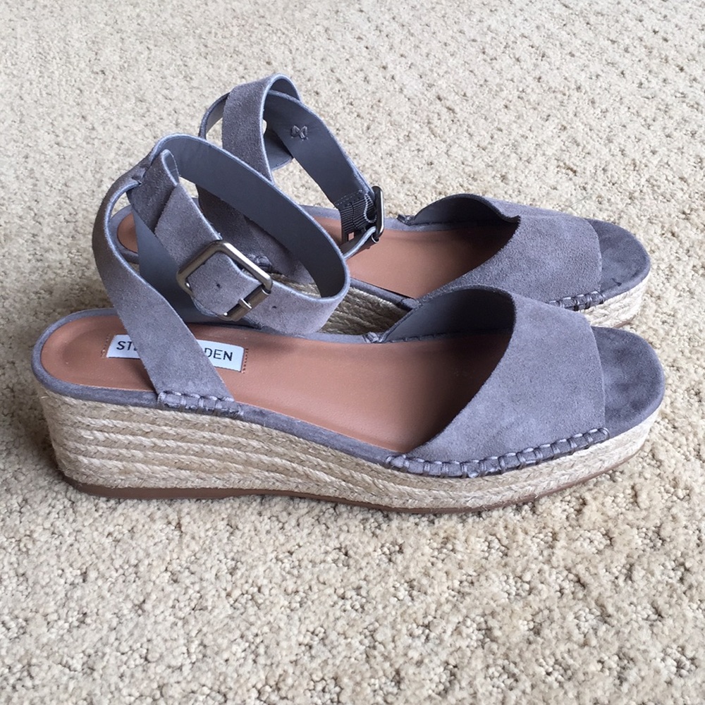 New Steve Madden Sandals Leather Wedges 8.5